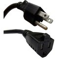 Aish Power Extension Cord  Black  NEMA 5-15P to NEMA 5-15R  13 Amp  16 AWG  UL  CSA rated  10 foot AI50483